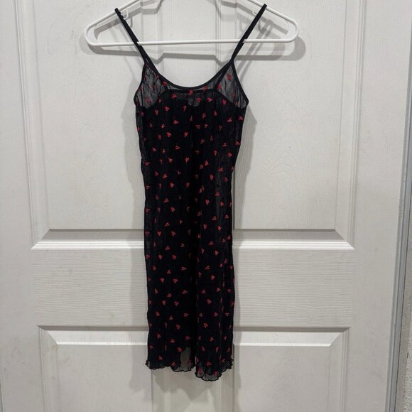 Women’s Nordstrom Intimates Lingerie Slip Dress Size Small Valentines Hearts Red - Picture 2 of 6
